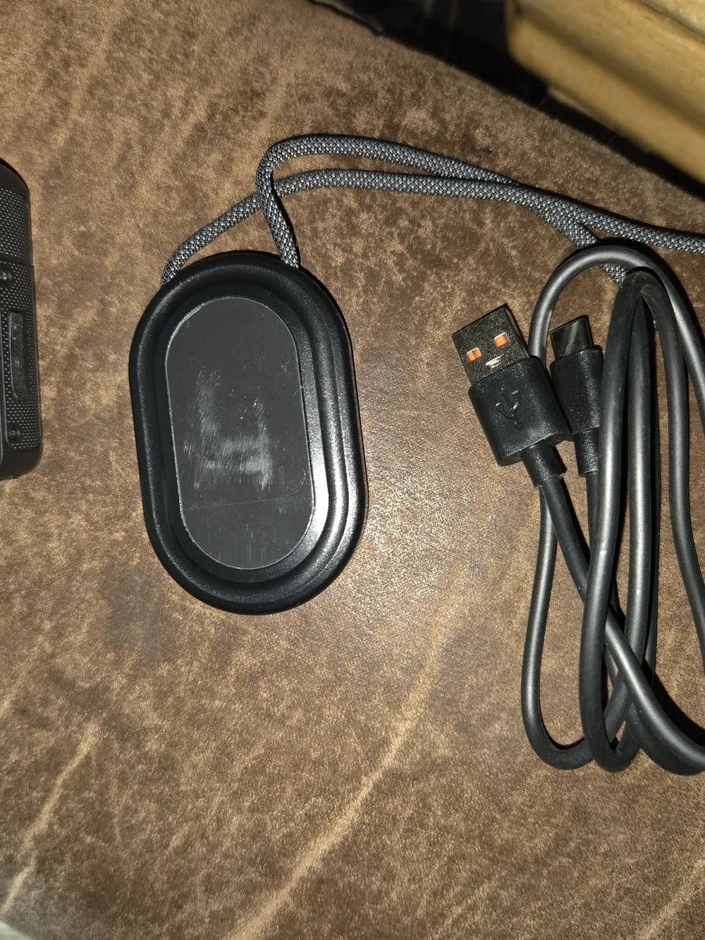 Black Magnetic Wireless Charger Pad USB Cable - Unbranded